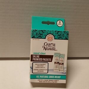 Guru Nanda Saline Premixed Packets qty 8 packs NWT